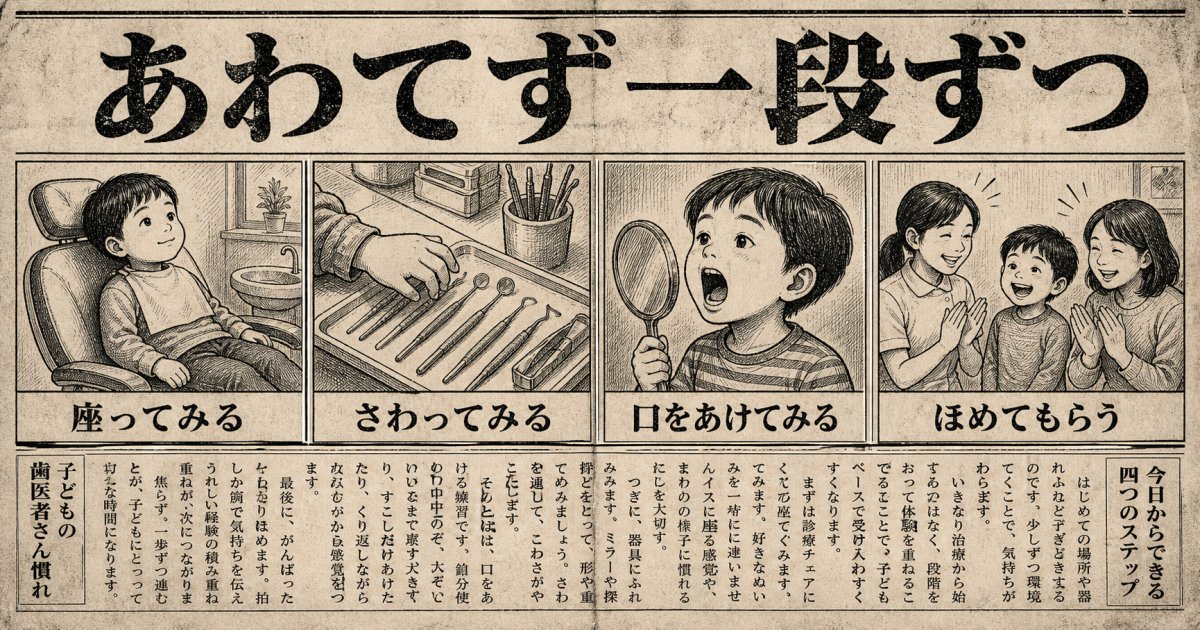 診療室で泣いてしまった時の対処法と段階的な慣らし方