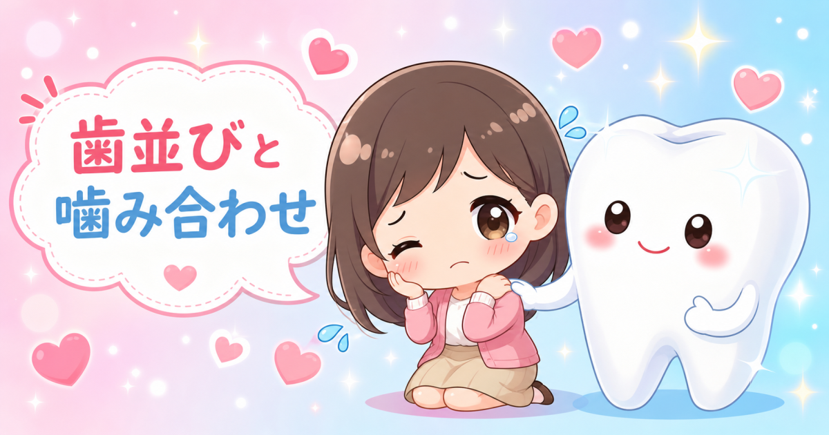 歯並びが悪いと噛み合わせに影響？肩こりやむし歯を招く3つの理由