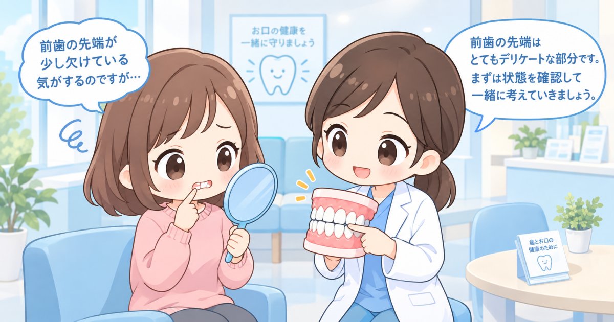 前歯が欠けた・すり減った原因と症状別の見分け方を詳しく解説
